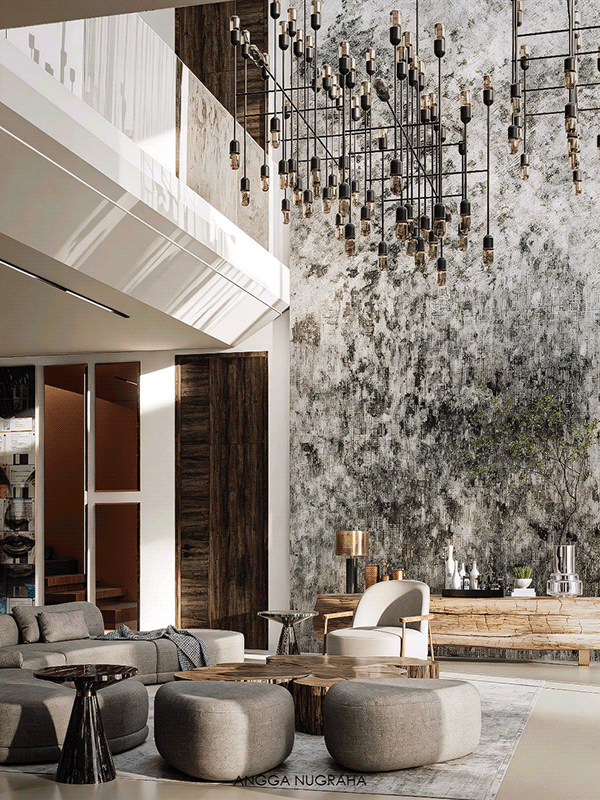 现代客厅别墅设计-4