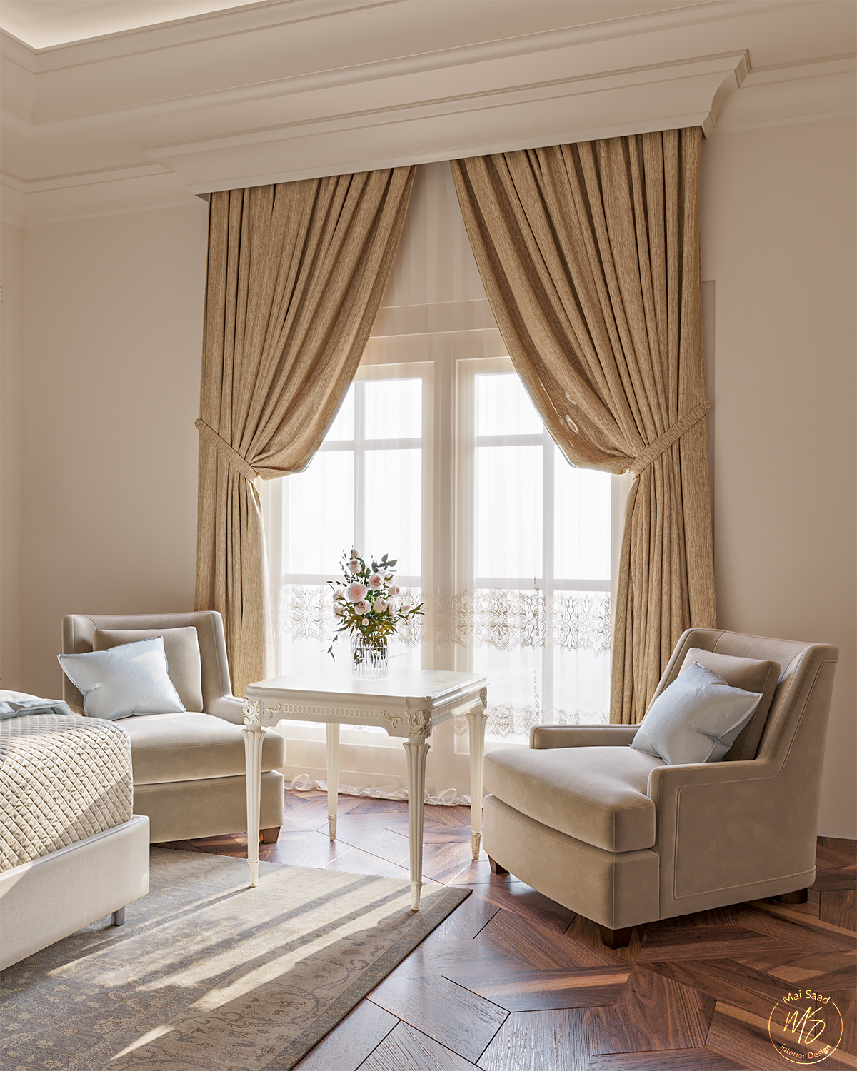 美式主卧丨MAI SAAD INTERIORS-7