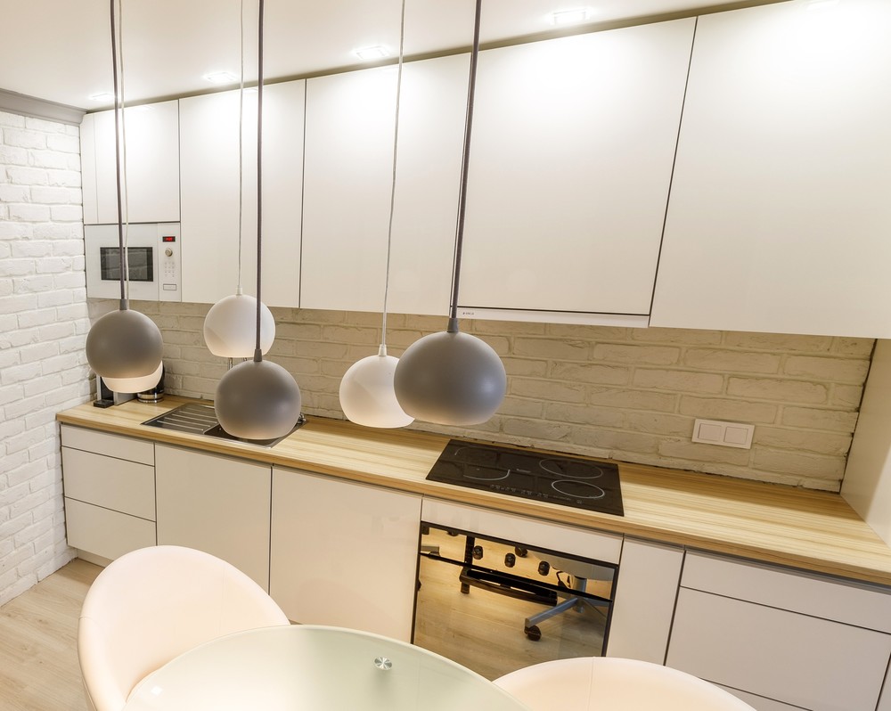 现代简约小厨房与客厅一体空间设计-17