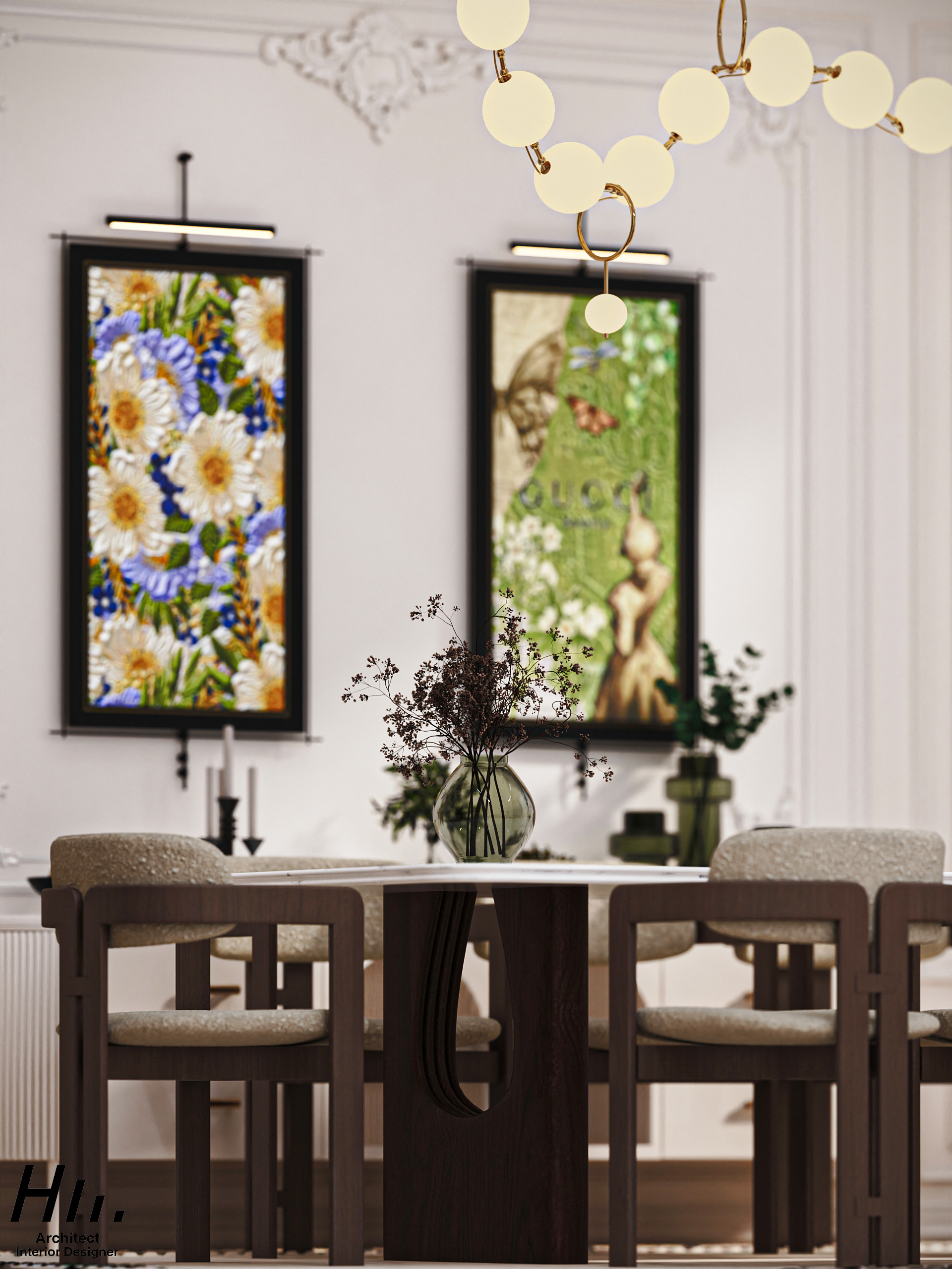 客厅与餐厅丨Hesham Mamdoh-3