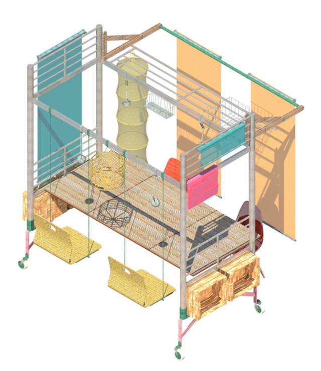 她用宜家的便宜家具、脚手架、木地板、晾衣架…设计出的最有创意的联合办公-81