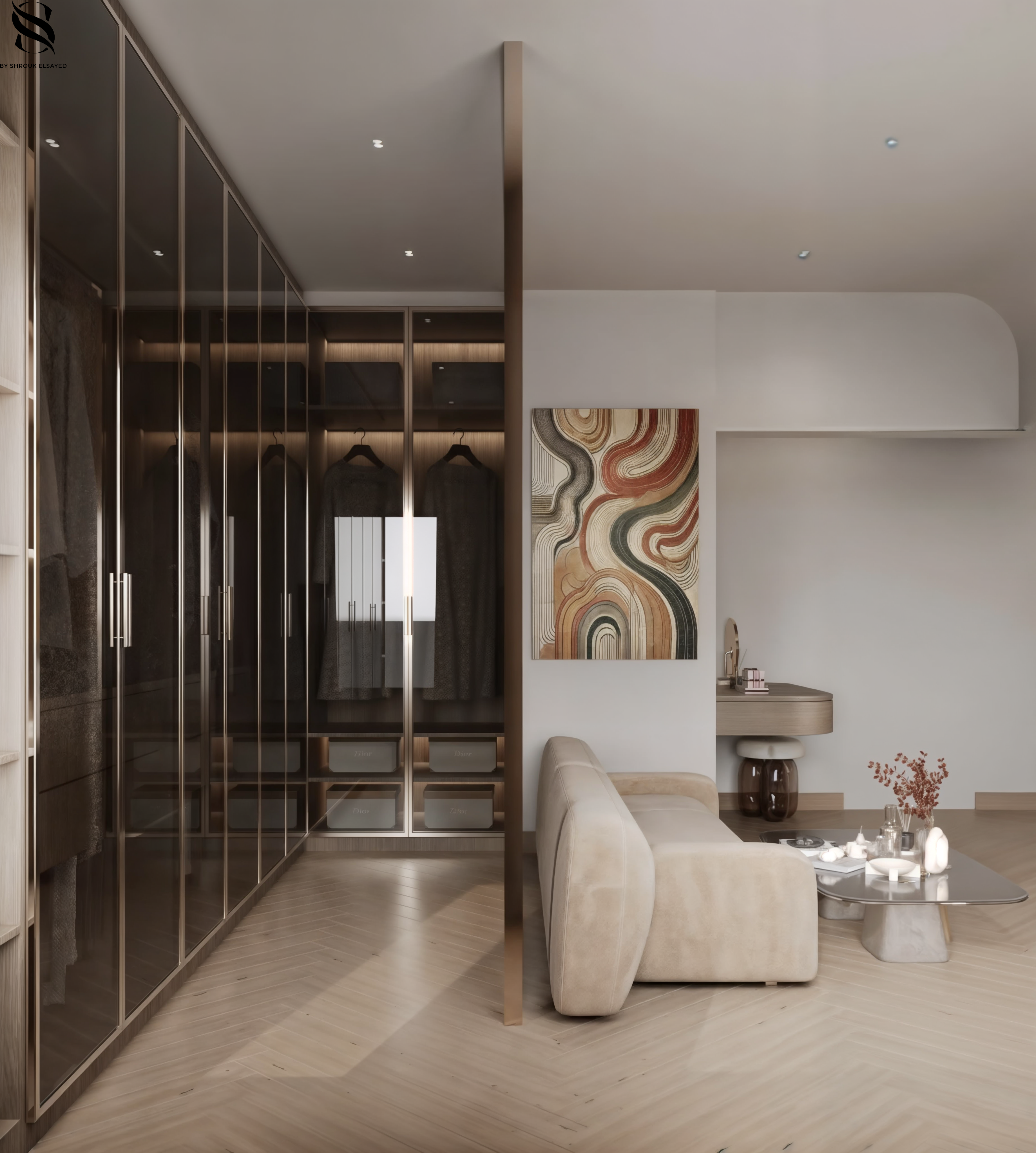 主卧室设计项目丨Shrouk Elsayed-10