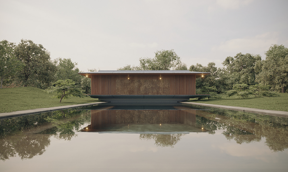 日内瓦冥想亭 | 极简禅意空间-2