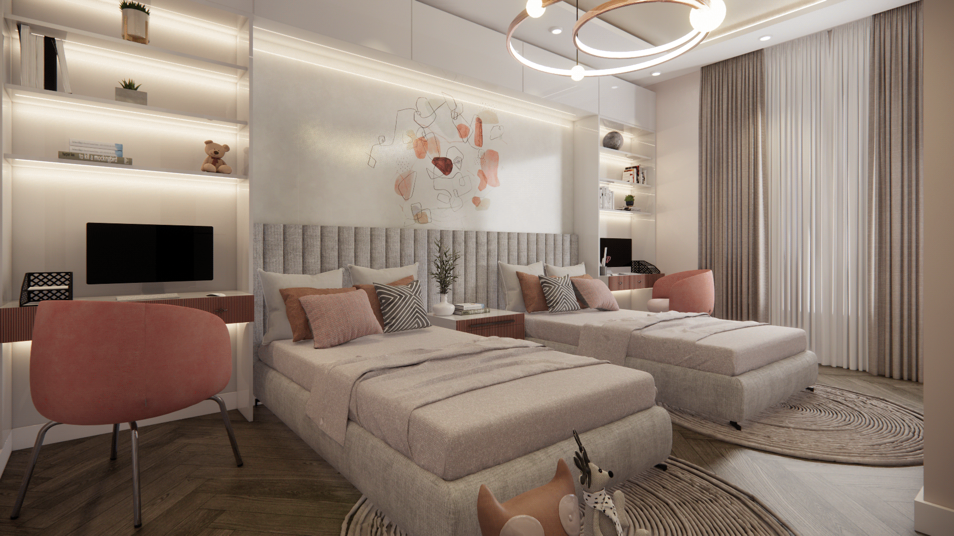 女孩房间丨I N T E G R A T E D + OFFICE-6