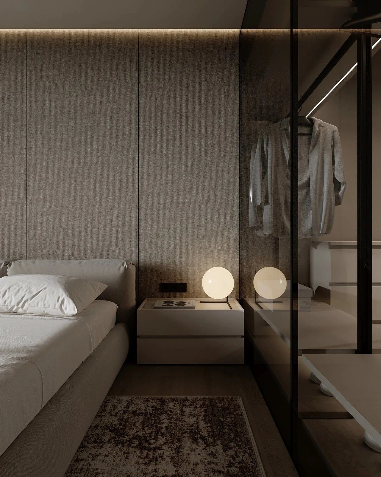 原木系奶油风极简空间loft公寓设计丨URSA STUDIO-39