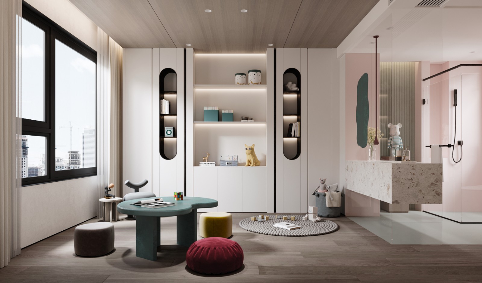 大地色系跃层套房设计丨Vike-25