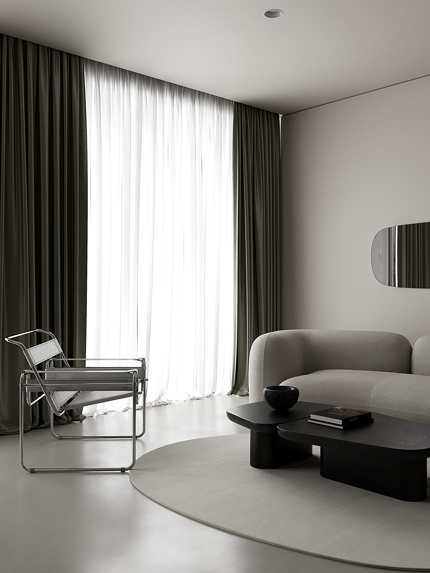 灰色系小空间公寓设计 这也太高级了吧！-0