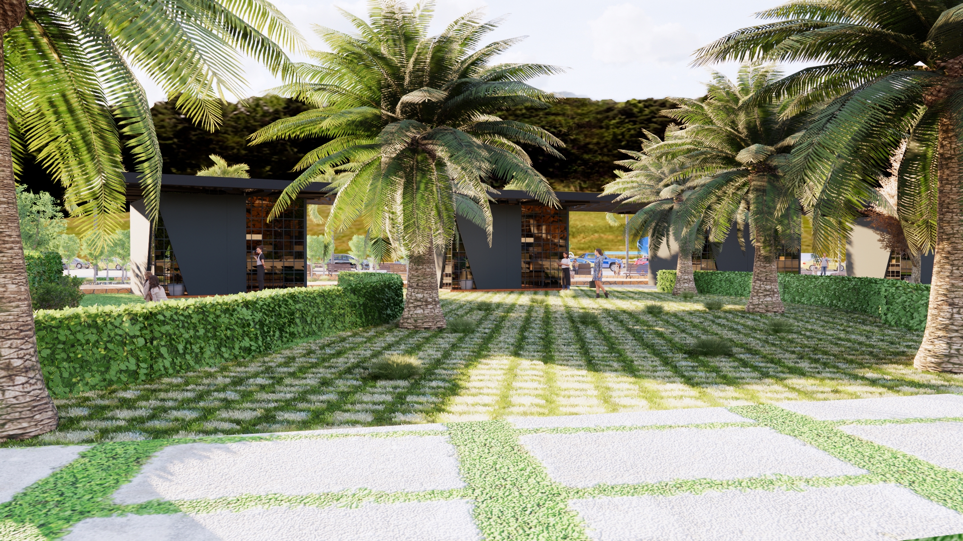 تصميم لمنتزه به العديد من الكافيهات والمطاعم في عمان-3