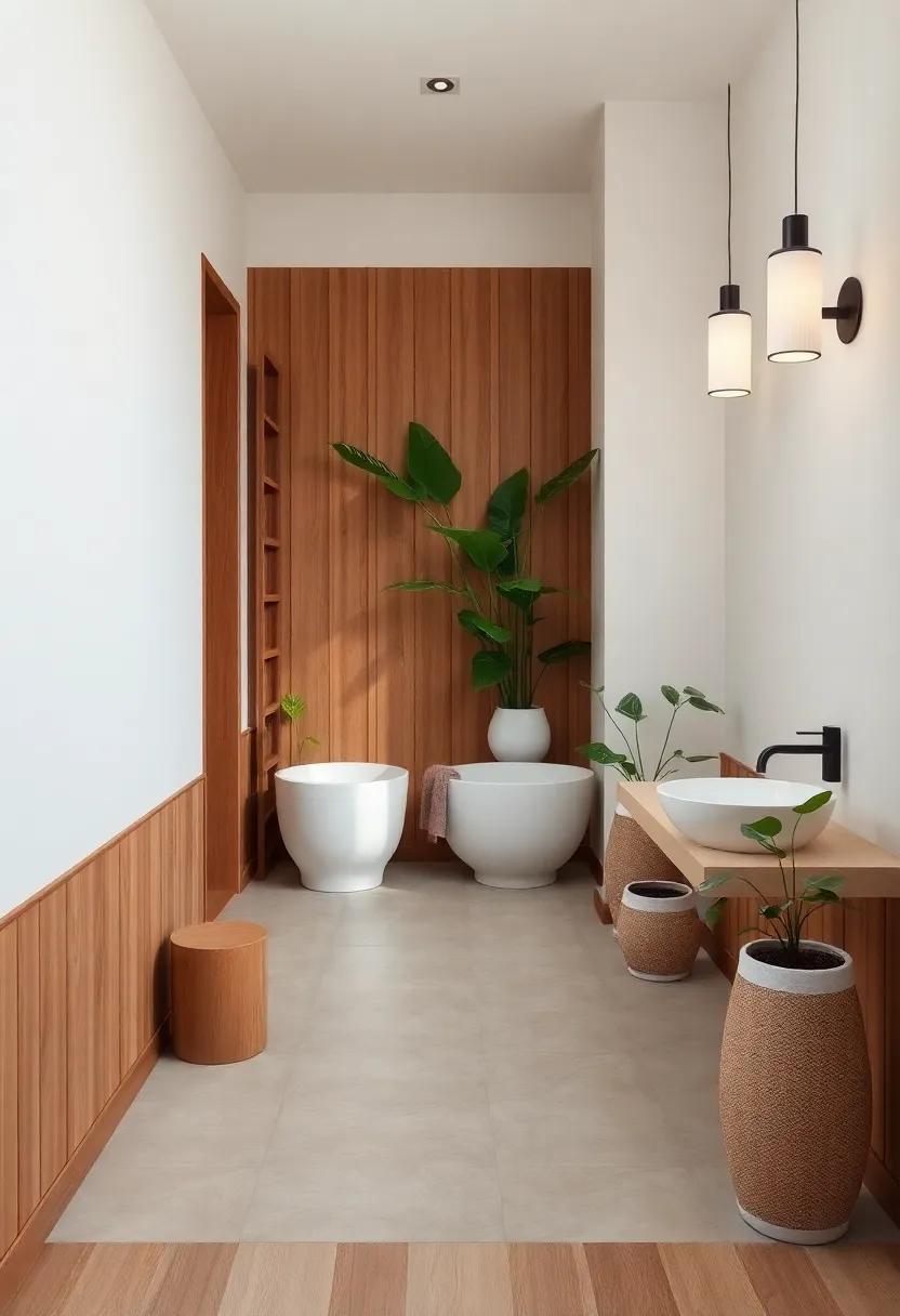 设计带天然木质元素的禅意浴室-55