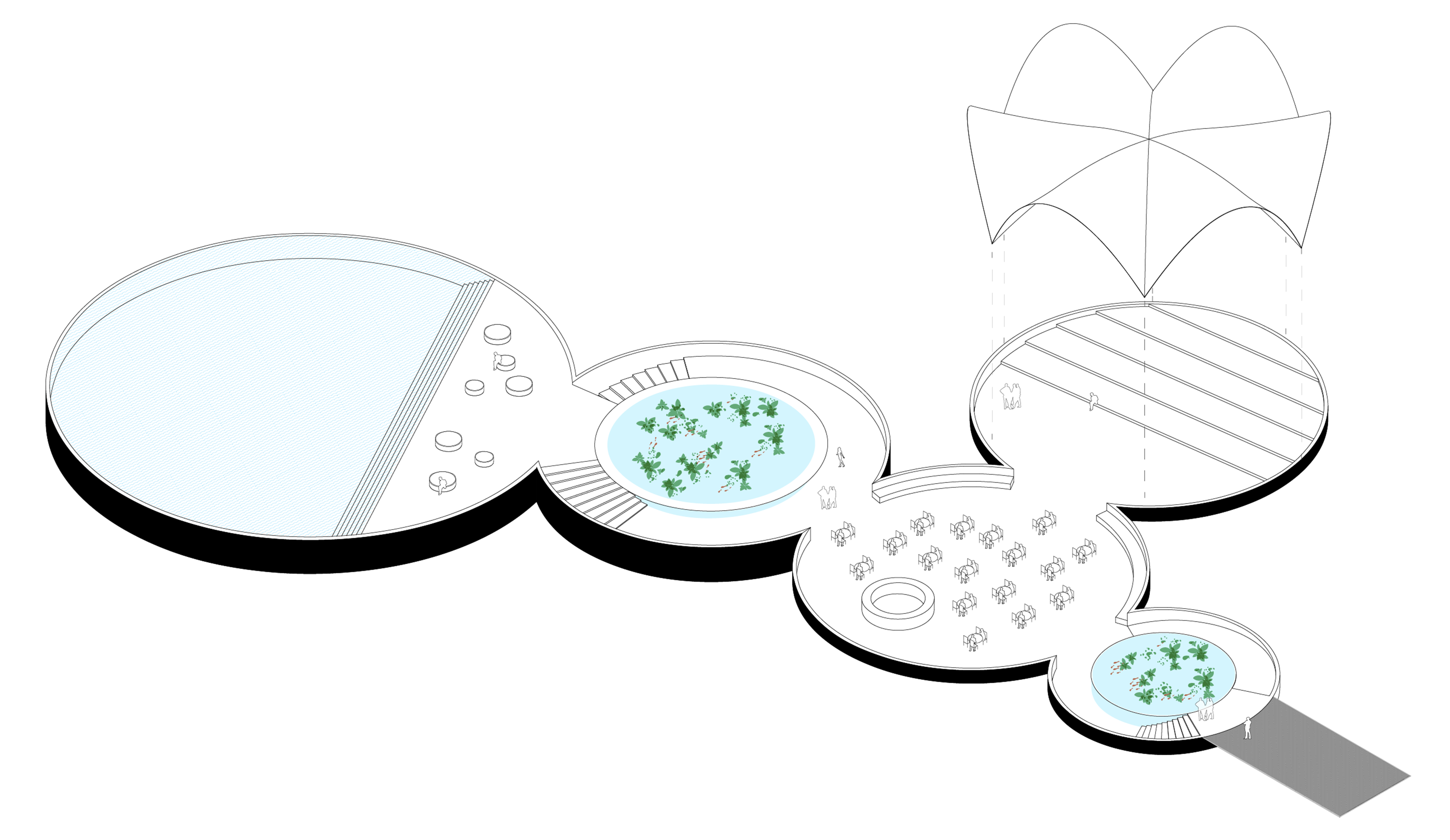 佛罗里达湖景水上漂浮广场设计-9
