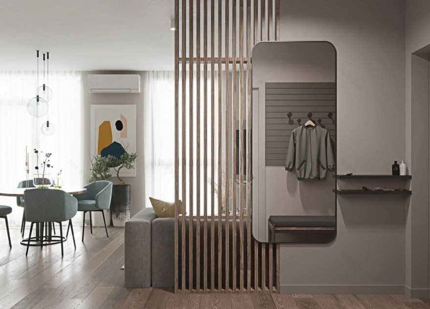 现代简约玄关设计-55