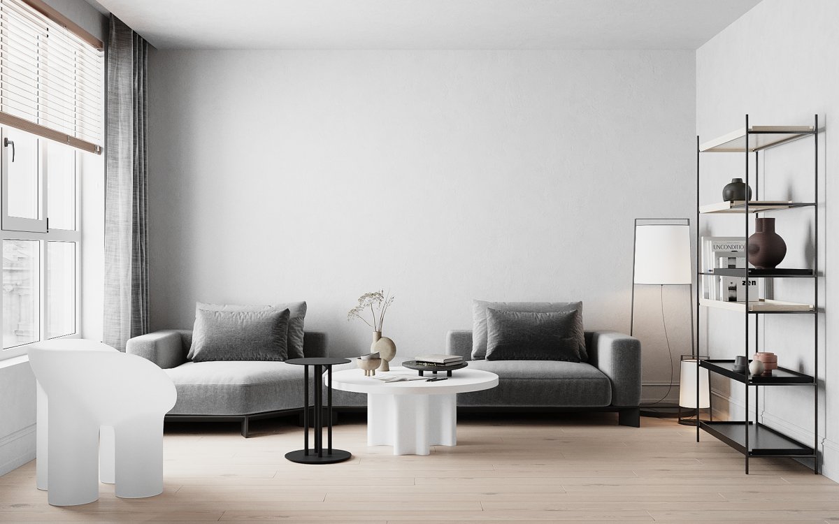 乌克兰基辅现代极简主义公寓设计-0