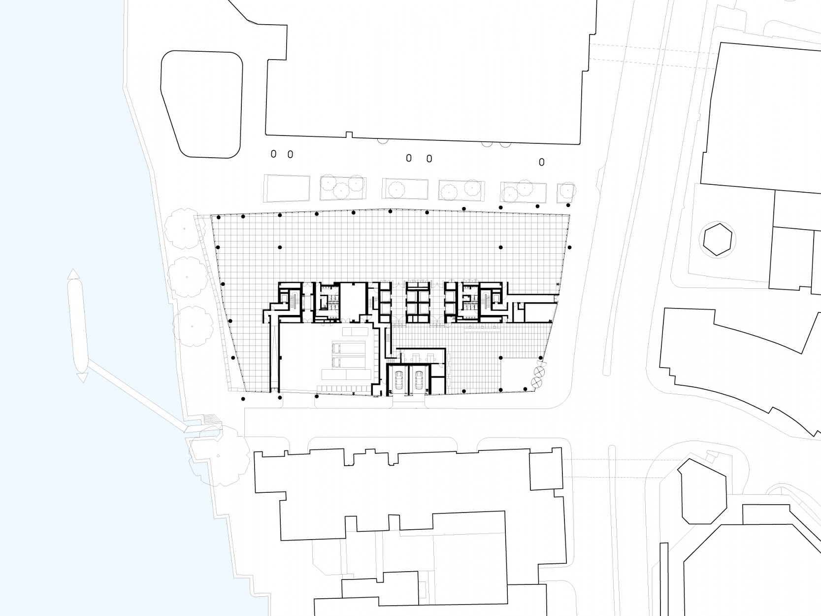 河岸别墅；河滨住宅；河畔公馆（三个根据不同情境从通用语境考虑比较常用的表达，可按需选择其一 ）

注：最好能提供完整语境，以便输出最贴切唯一的翻译如果在建筑行业领域，河岸府邸相对更适合；如果是住宅介绍，河岸别墅会较合适；若作为酒店之类的名称，河滨酒店也有可能个人倾向按住宅常见角度用河岸别墅 丨英国伦敦丨David Walker Architects-31