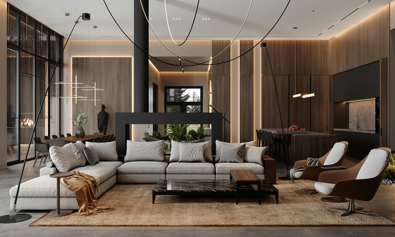 原木与灰色 打造出家居时尚美学-2