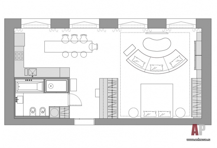 圣彼得堡62平河畔美学公寓设计丨俄罗斯圣彼得堡丨Андрусенко Роман,Спиридонова Елена-35
