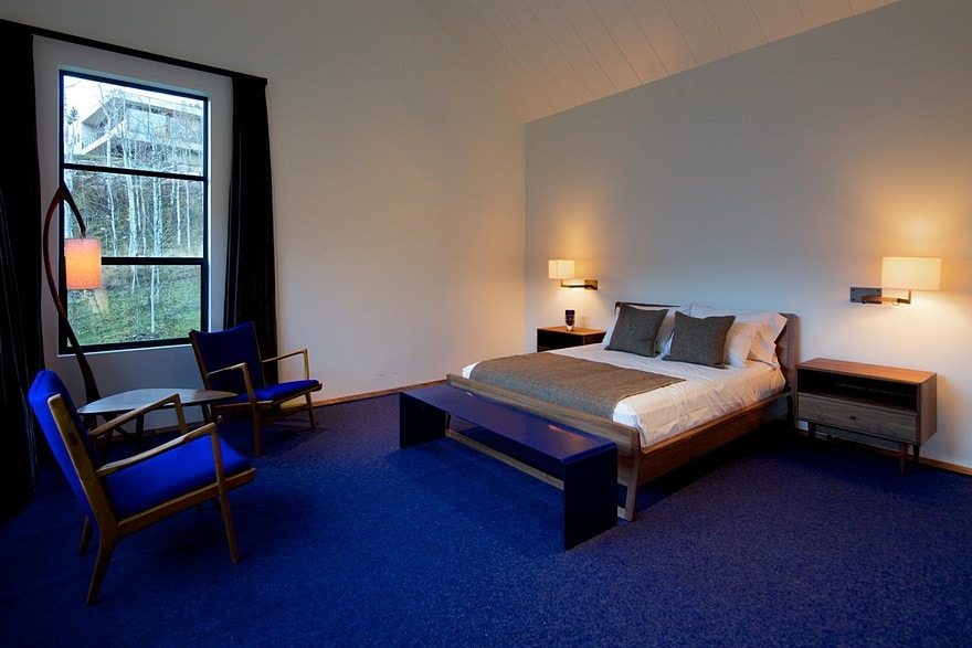 Cottage Black Provides a Retreat Within a Dense Aspen Grove-19