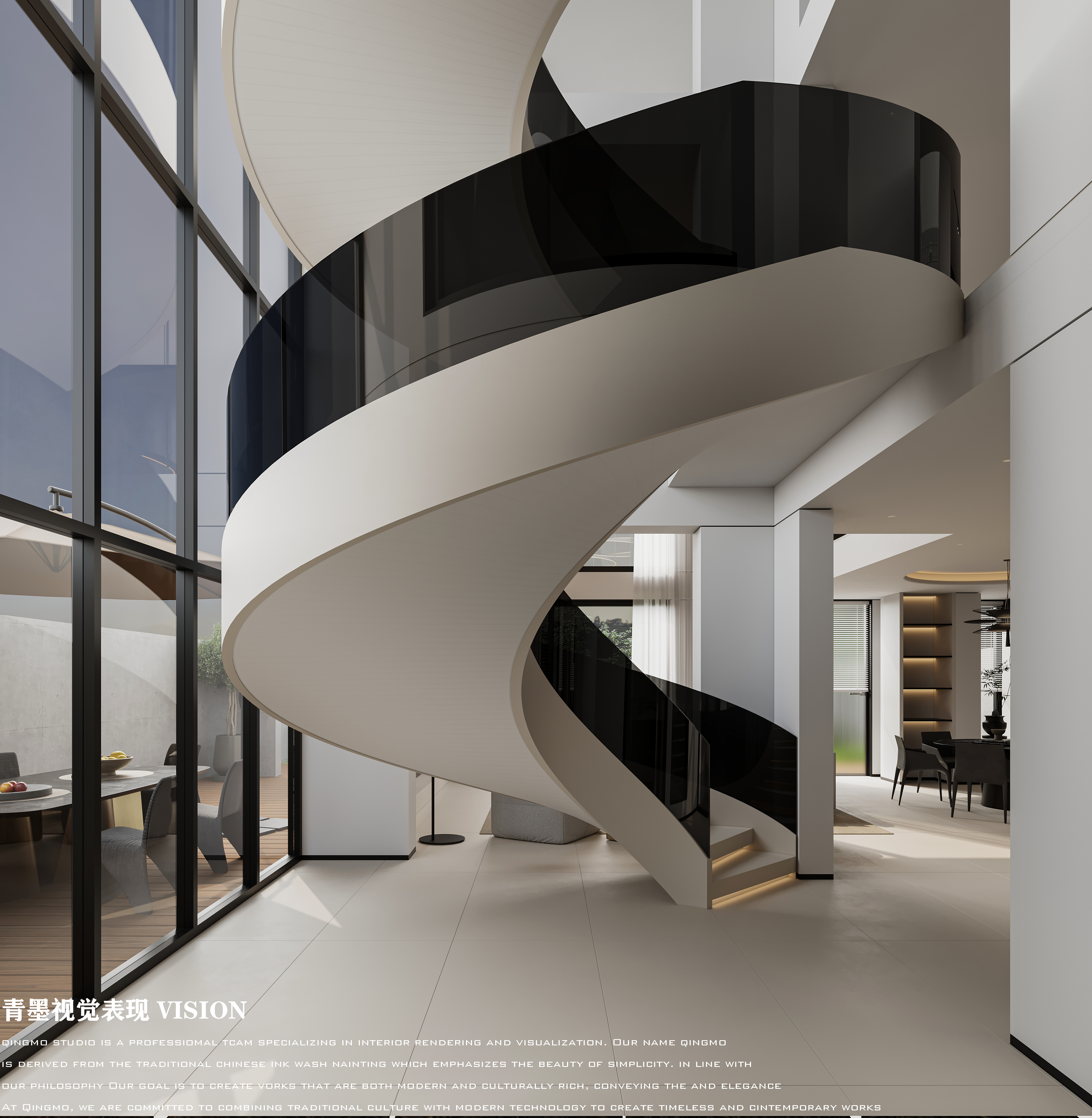 大理现代别墅效果表现-5