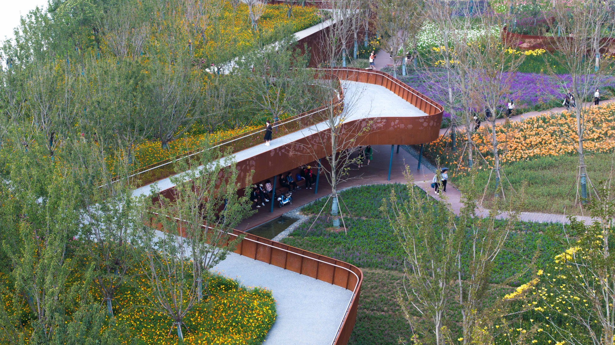 第十四届中国（合肥）国际园林博览会项目百花园设计丨中国合肥丨北京多义景观规划设计事务所,北京林业大学园林学院-61