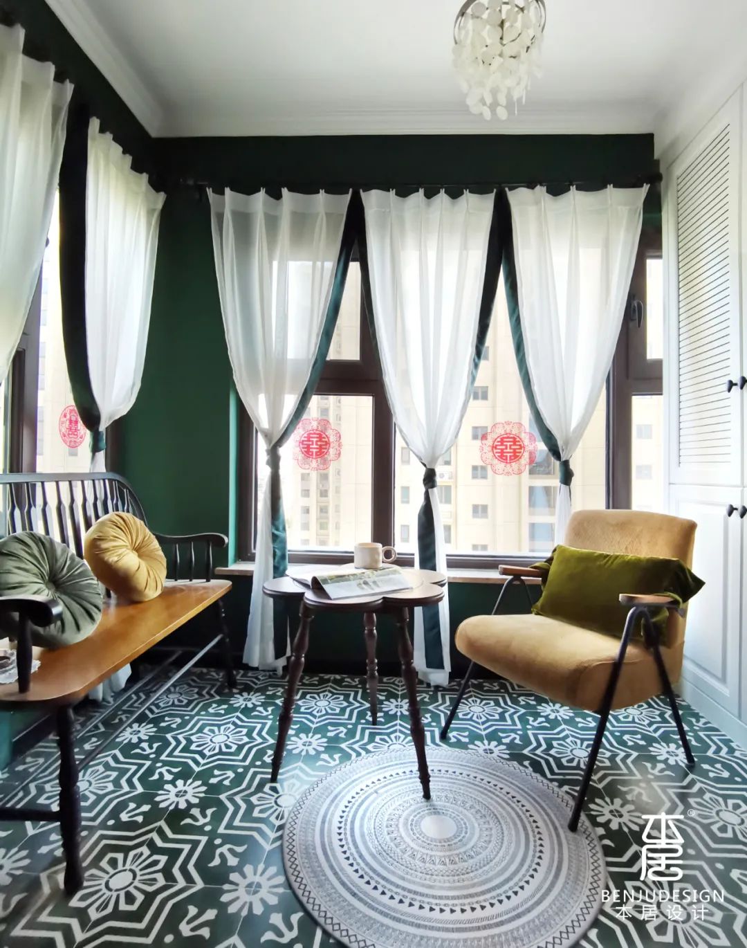 石家庄碧桂园复古混搭风精装房改造丨中国石家庄丨本居设计-31