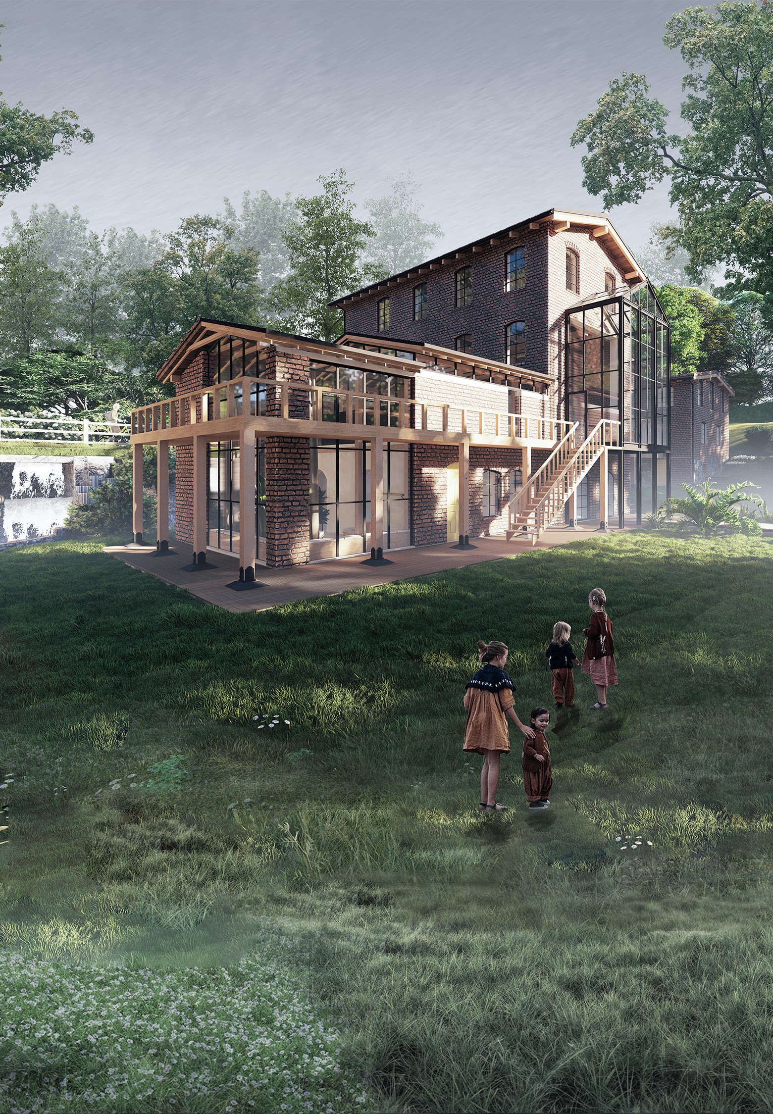 Kula  Młyn村磨坊改造为收养家庭住宅丨格但斯克美术学院室内建筑系Weronika Kuźma-32