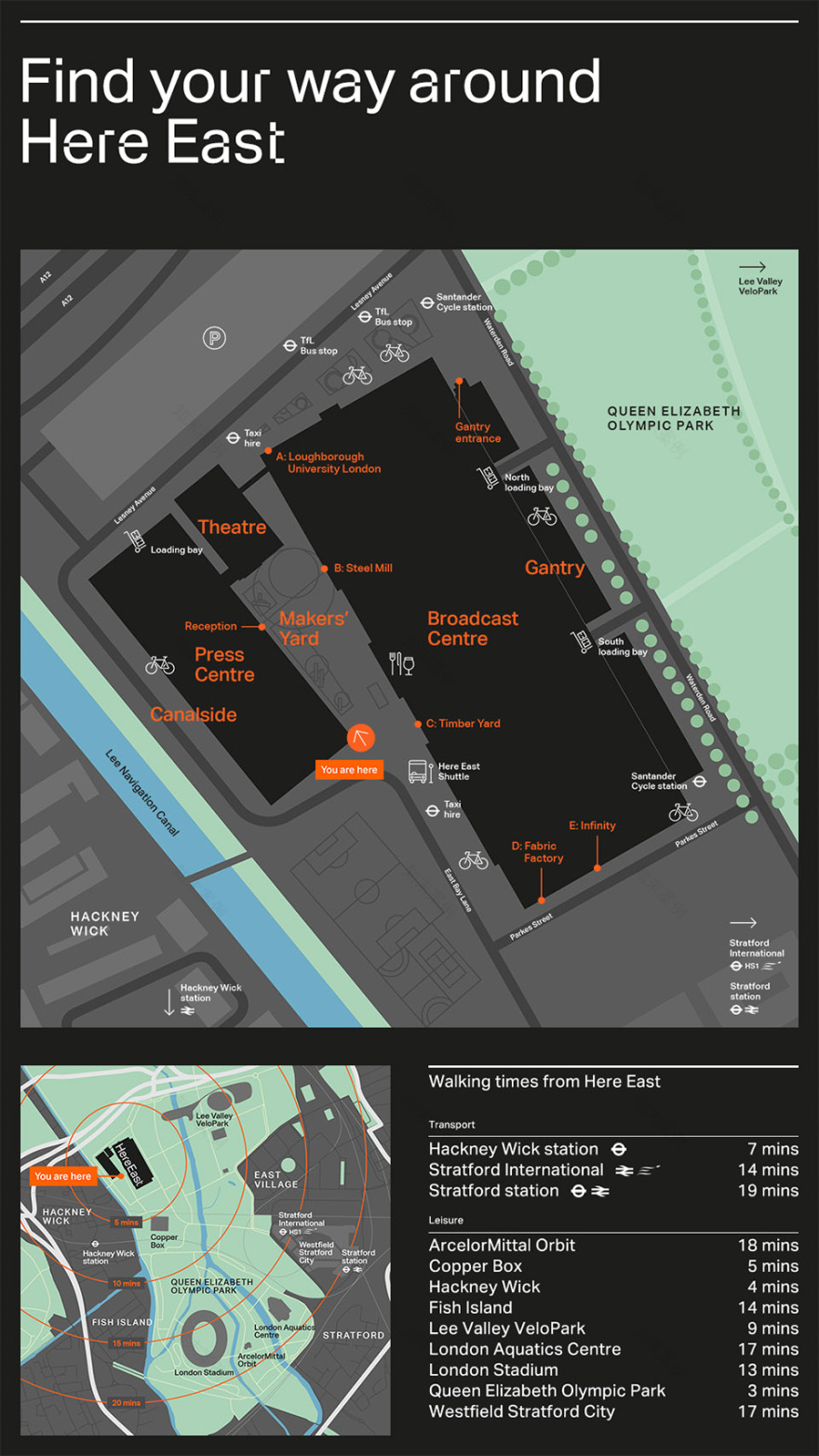 伦敦Here East革新引导标识和指路系统设计 / dn&co-12