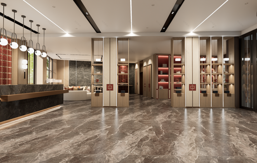 新中式酒店接待空间设计 · 东方意境的当代转译-10