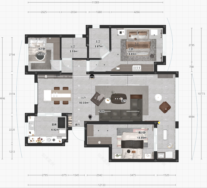 简约治愈之家 · 夏邑朱向飞 148㎡自然静谧设计-8