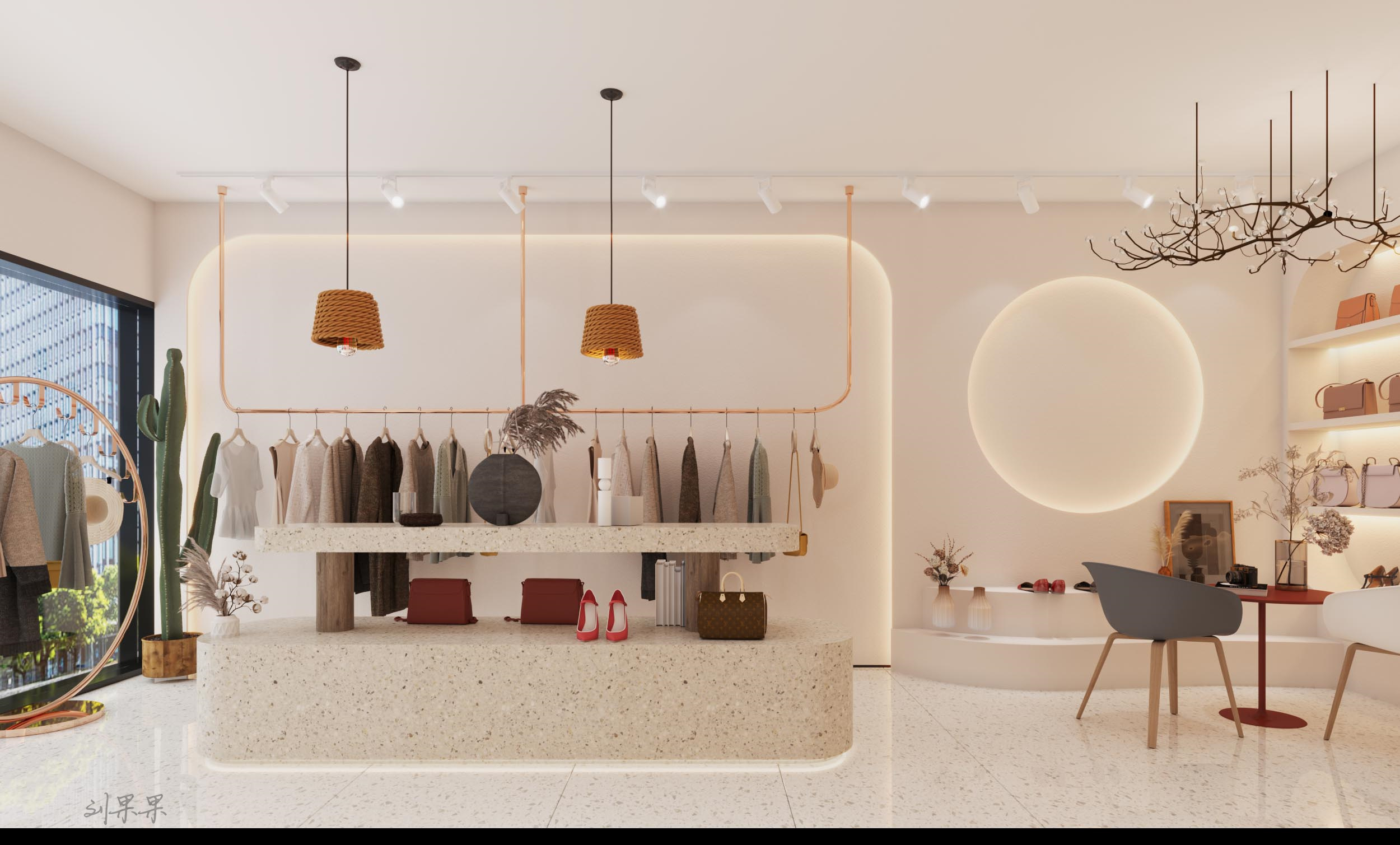 玩转材质和色彩的现代服装店设计合集-7