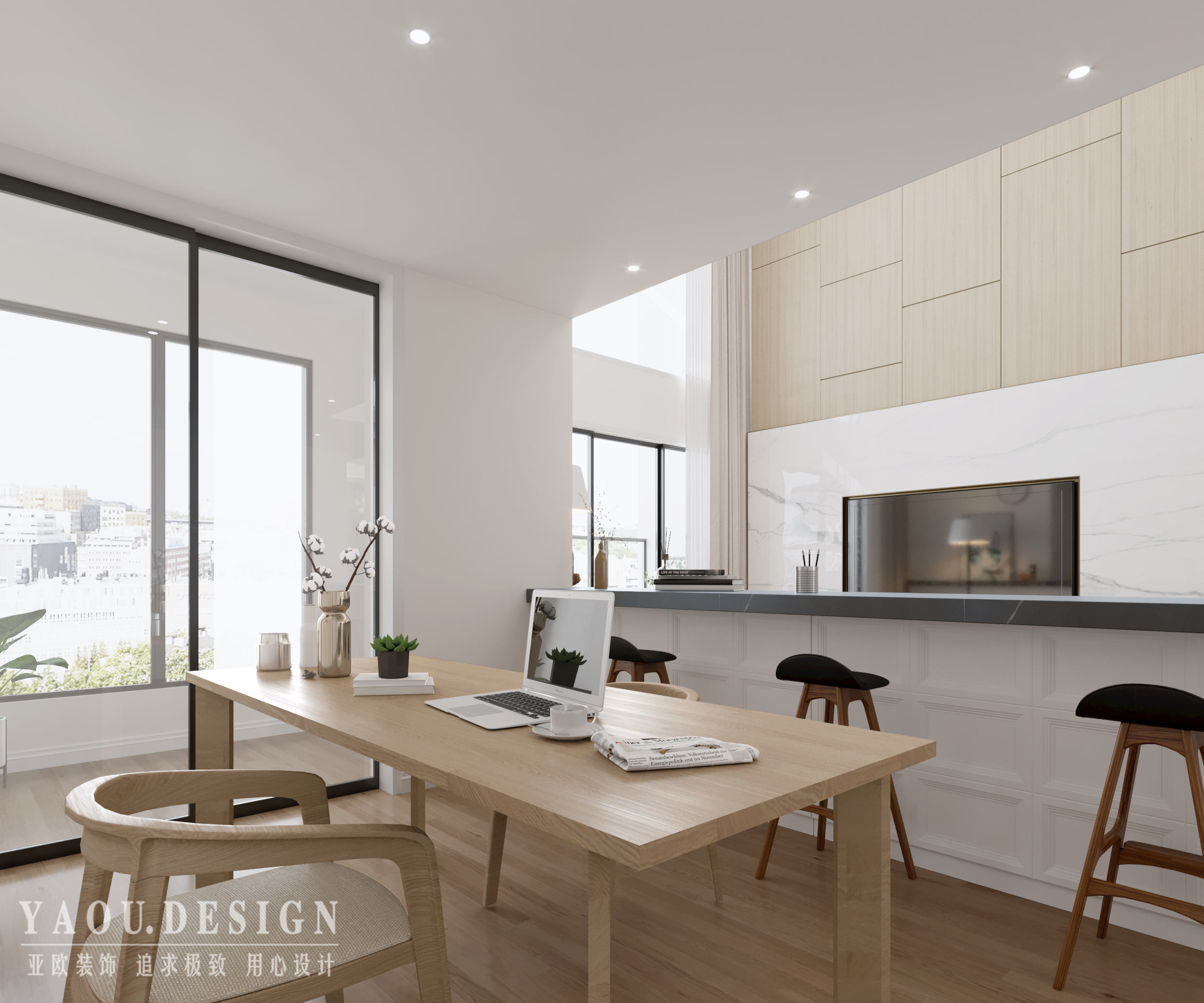 安吉山语城现代复式家居设计丨亚欧设计-12