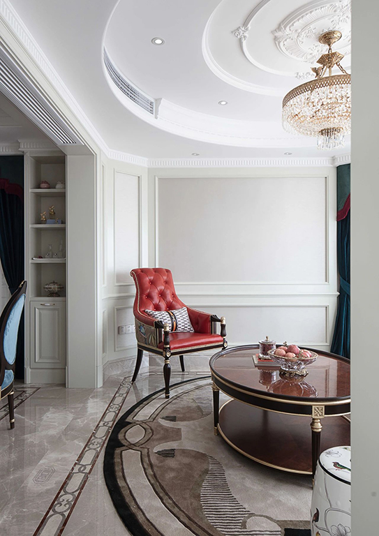 藏红元素融入法式风格，缔造浪漫和谐家居-6