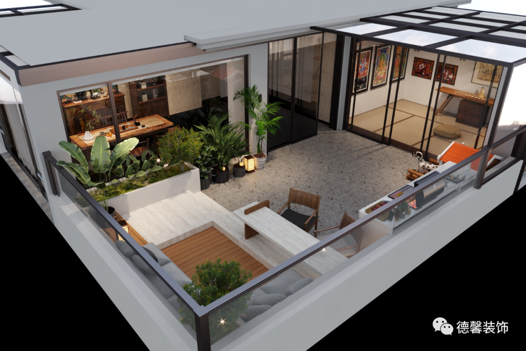 藏珑府现代法式混搭别墅丨德馨装饰-25