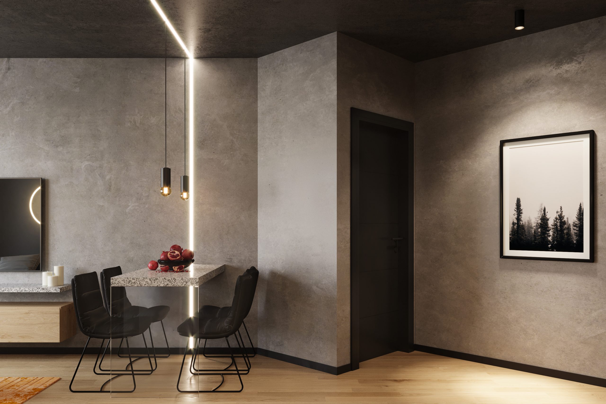 Small Contemporary Apartment CGI-6