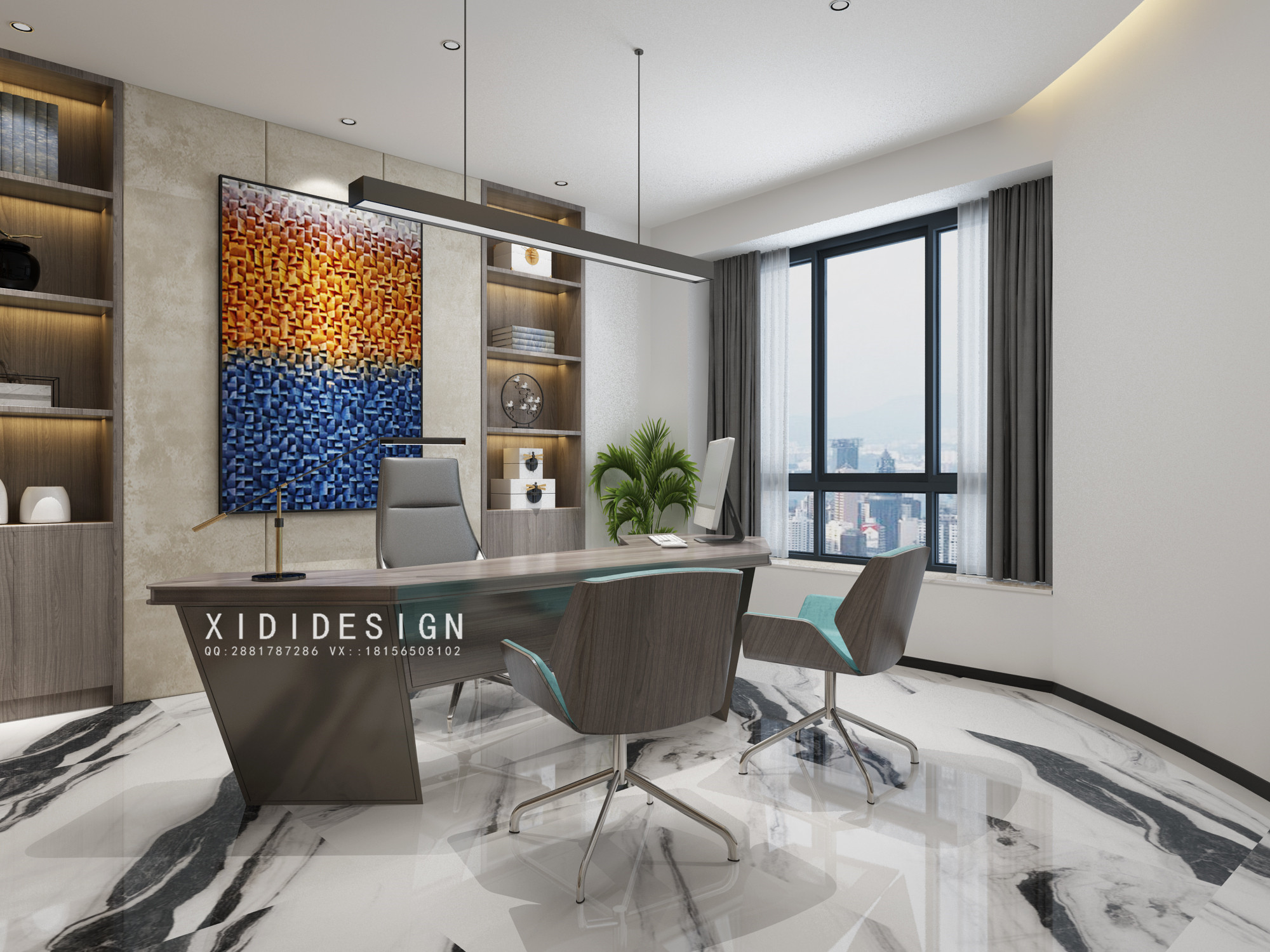 办公室经理室老总办公-17