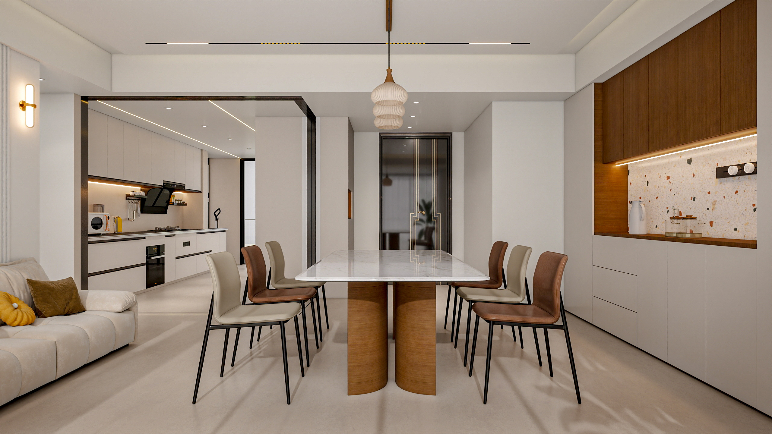 四川成都花间君邸（603平方现代极简底跃四居室）-12