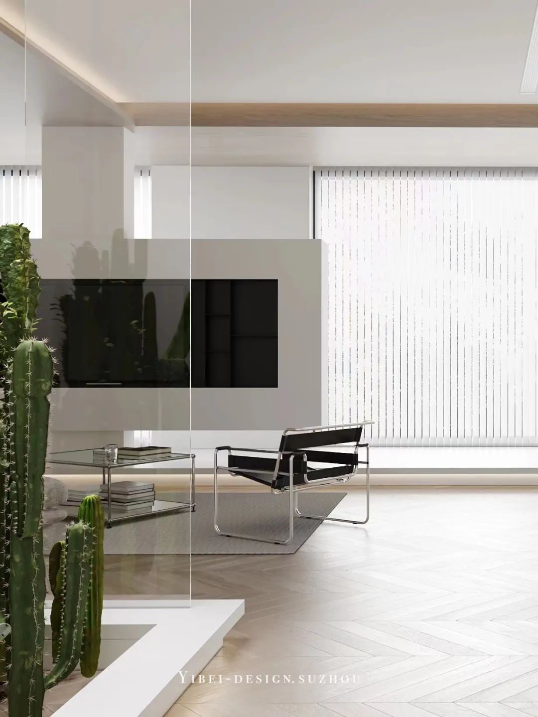 纯白极简原木空间家装设计丨中国苏州丨YIBEI DESIGN-6