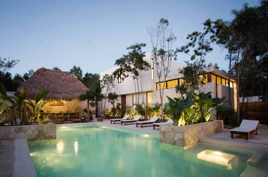 墨西哥雨林中的“Una Vida”有机别墅群-17