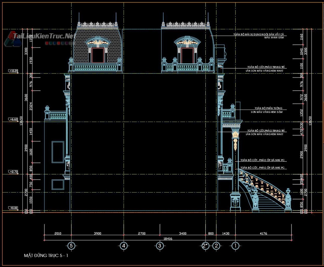 别墅古堡3层新古典设计方案（10·22m）-35