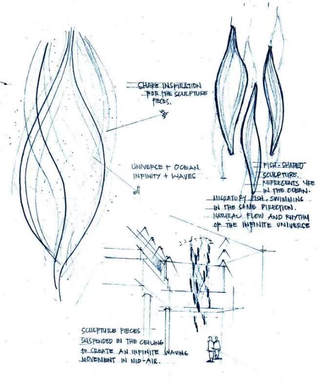 迁徙的鱼群 · 深湾一号深湾会吊挂艺术品设计-16