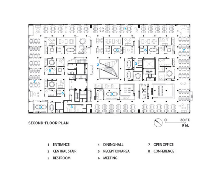 旧金山 Pinterest 新总部，现代木质金属办公空间-25