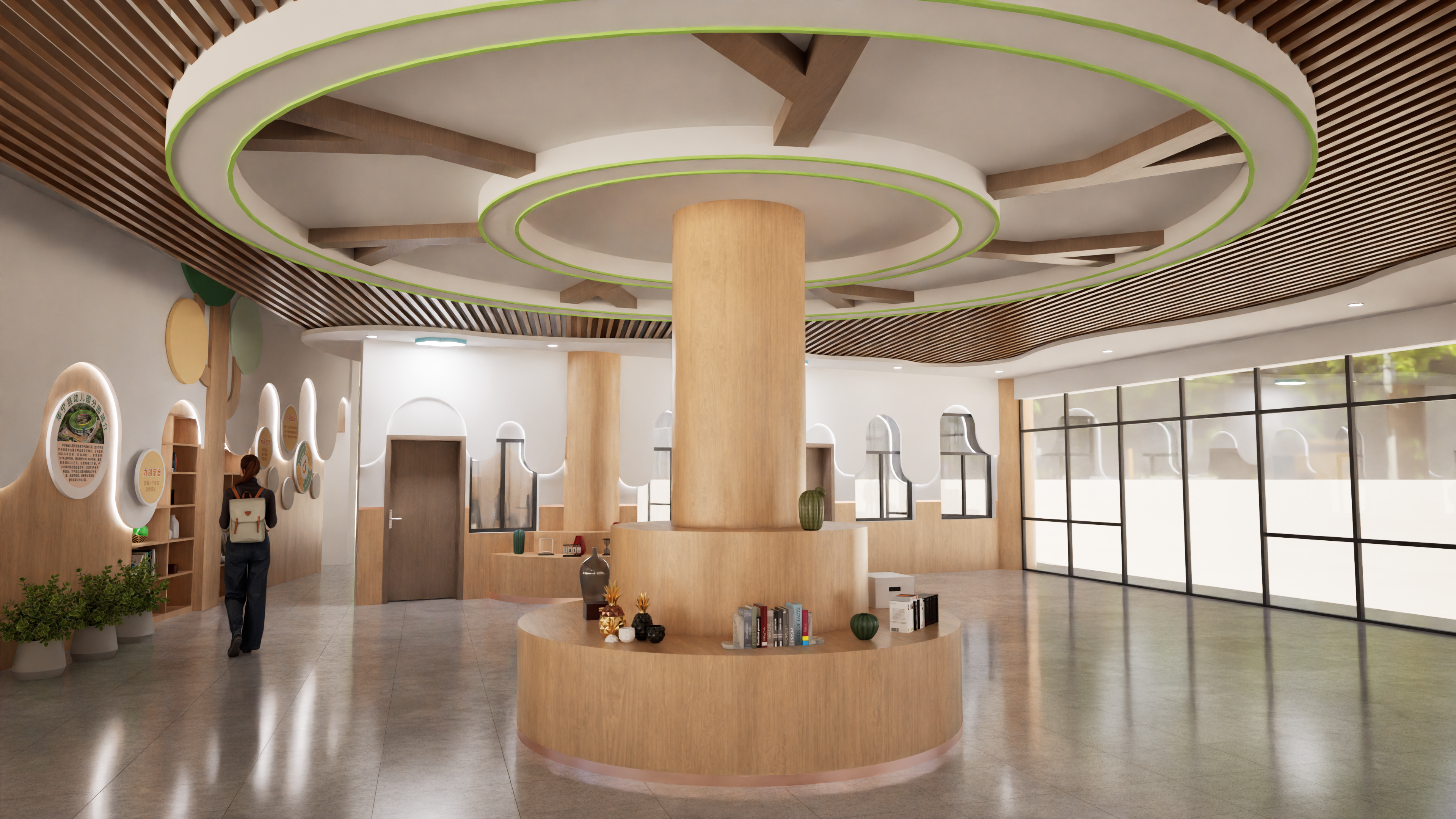 奶油风幼儿园大厅设计-30