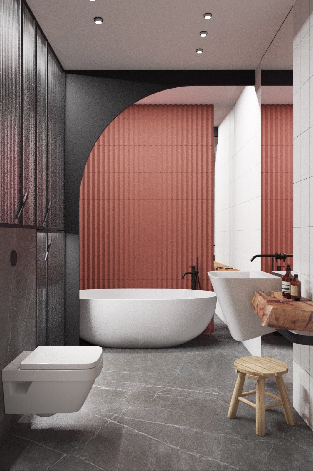 莫斯科 75㎡度假风住宅 | 木质感拱门，藤编元素的温馨空间-6