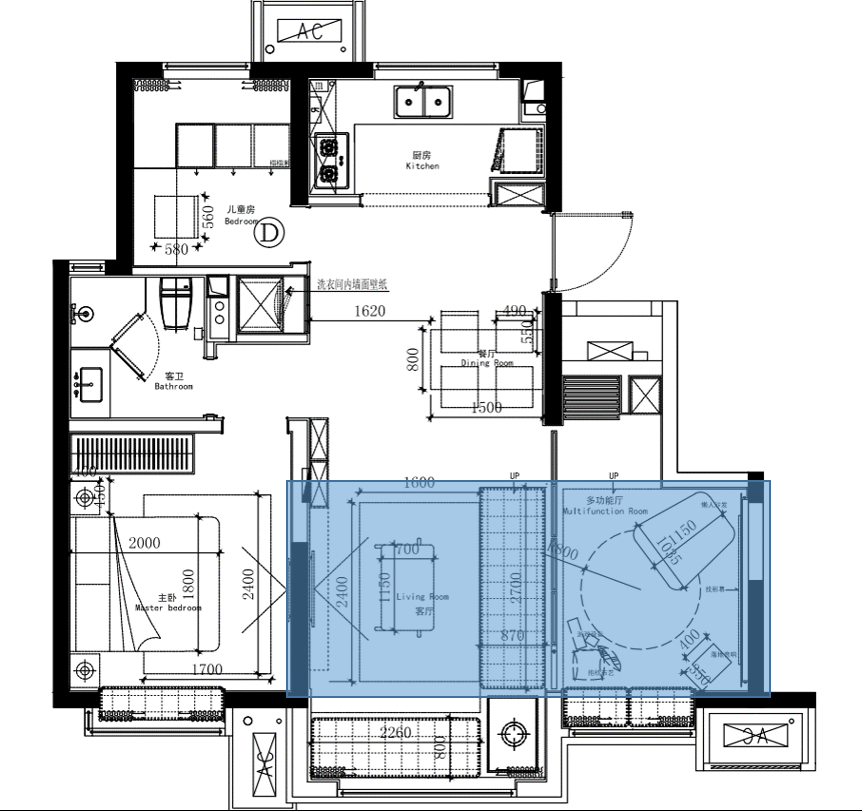 实用通透感设计，90㎡做出120㎡空间感-3