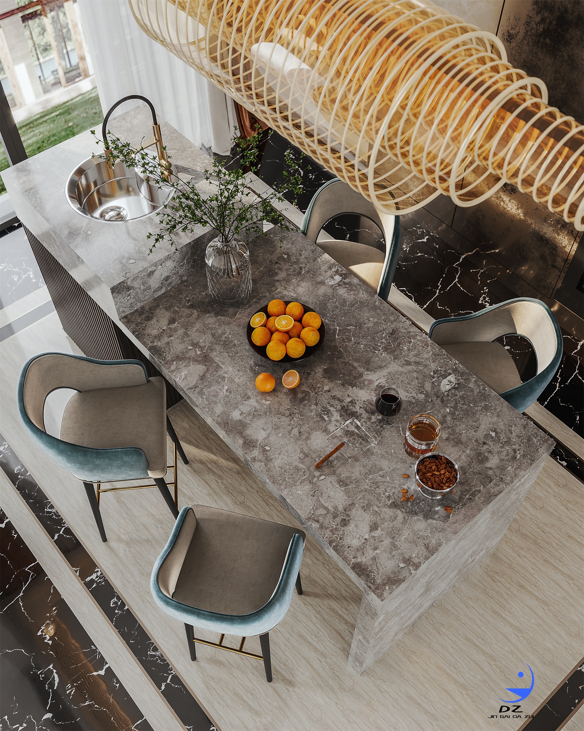 挑空室内客餐厅过道卧室案例分享-16