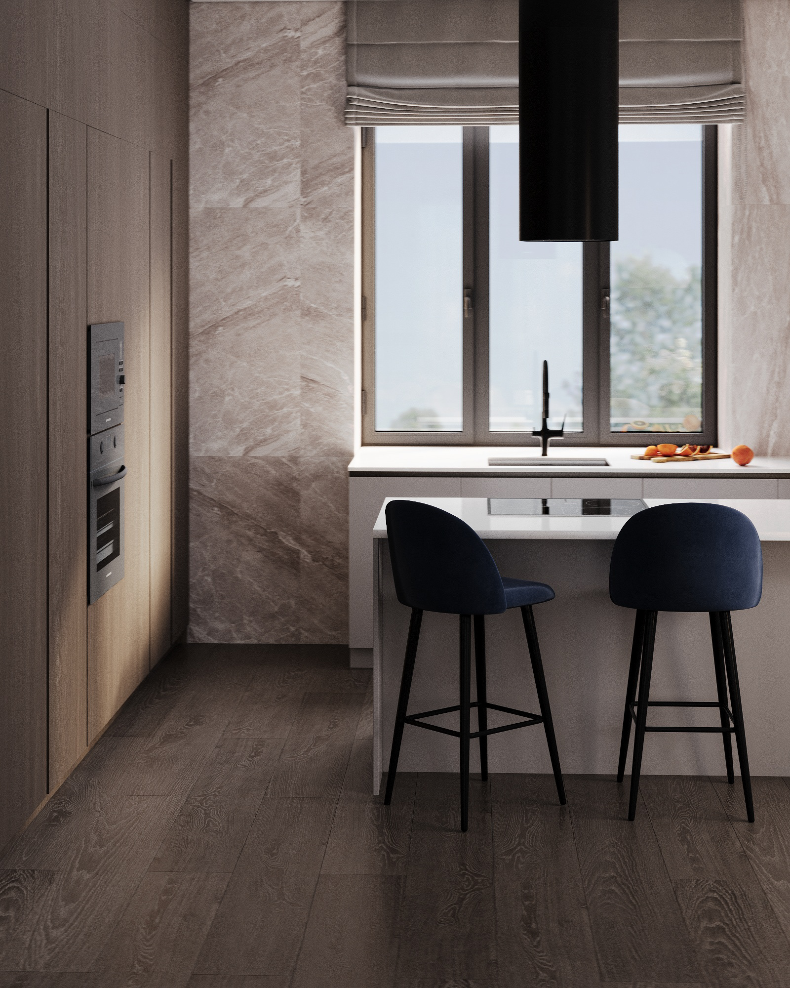 私人住宅厨房客厅设计丨俄罗斯丨Kashirina Julia-7