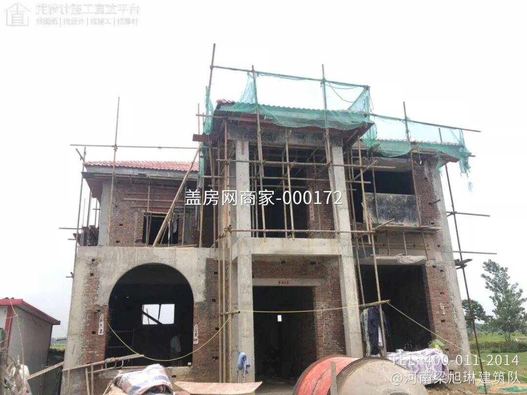 【施工队案例】河南安阳滑县二层欧式别墅施工-12