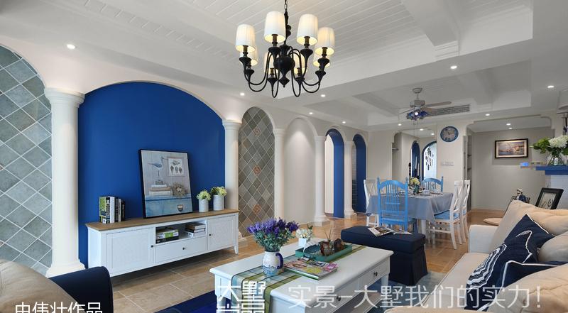 海心岛蓝白地中海风格家居设计-4