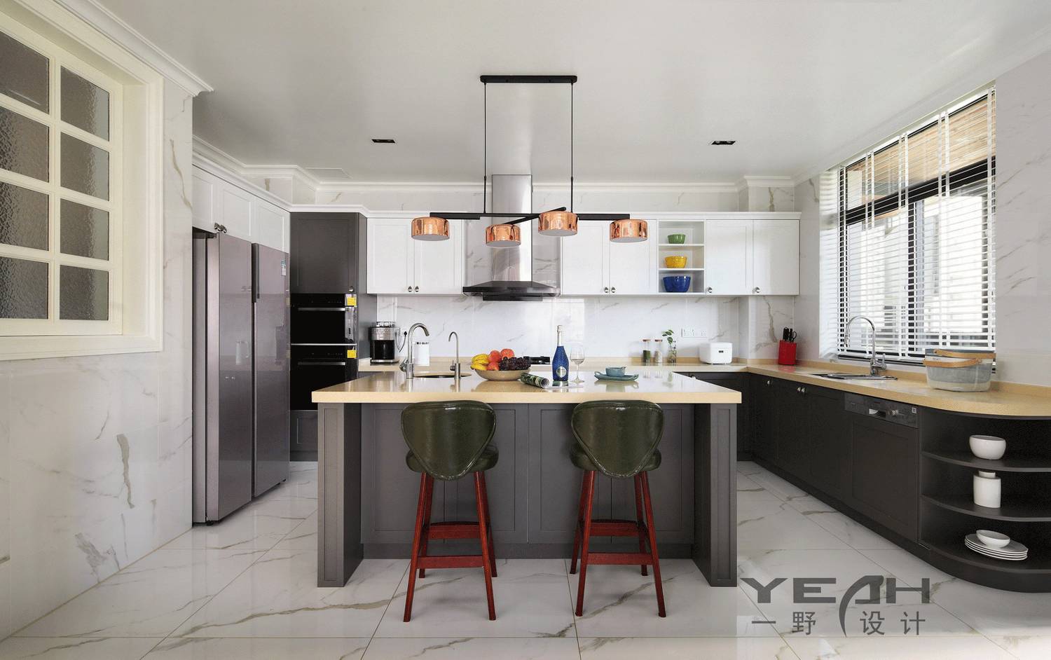 长安府自然和谐家居设计,绿色橙黄点缀活力空间-39