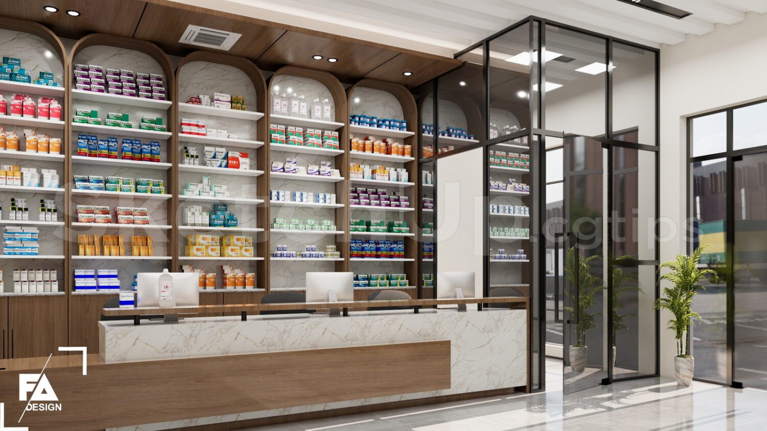 Sketchup 模型之药店室内设计-5