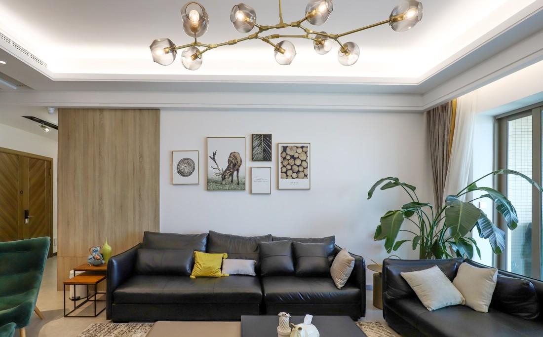 广州轻奢北欧风大户型设计,多元素空间利用-9