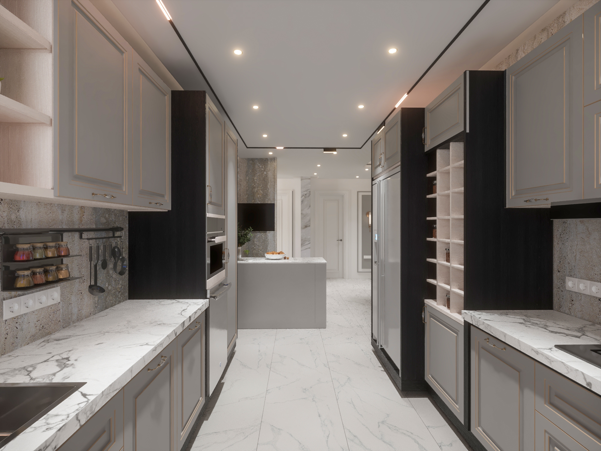 Neo Classic Kitchen Room Villa 180 Meter-5